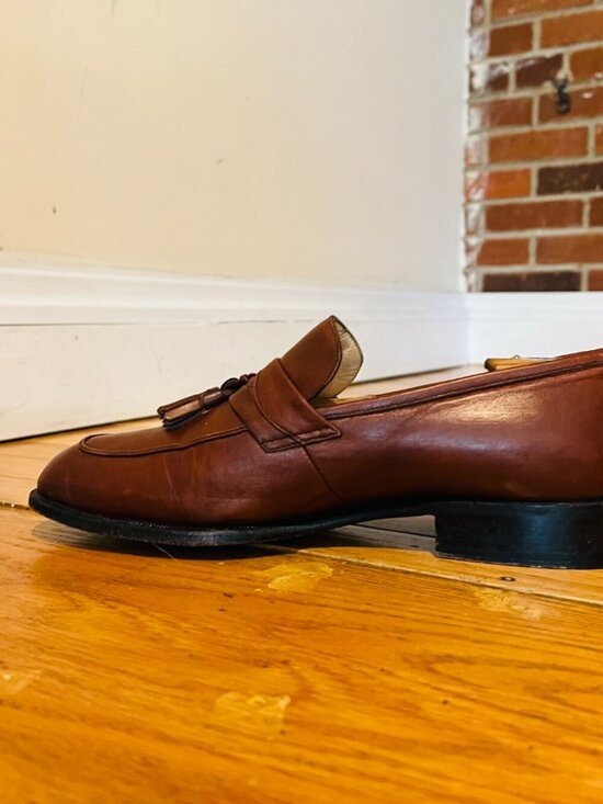 Vintage Bally Of Switzerland Shoes Mens 10 D Alassio Dress Slip On Tassel Loafer main image 3